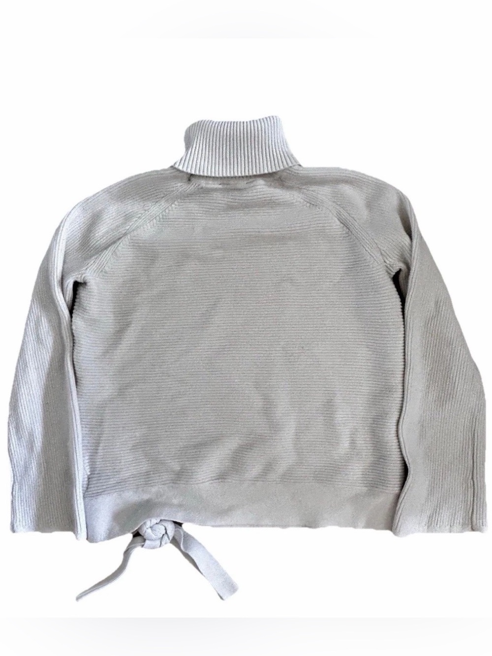 Simply Vera Wang Cream Turtleneck Sweater with Tie Detail